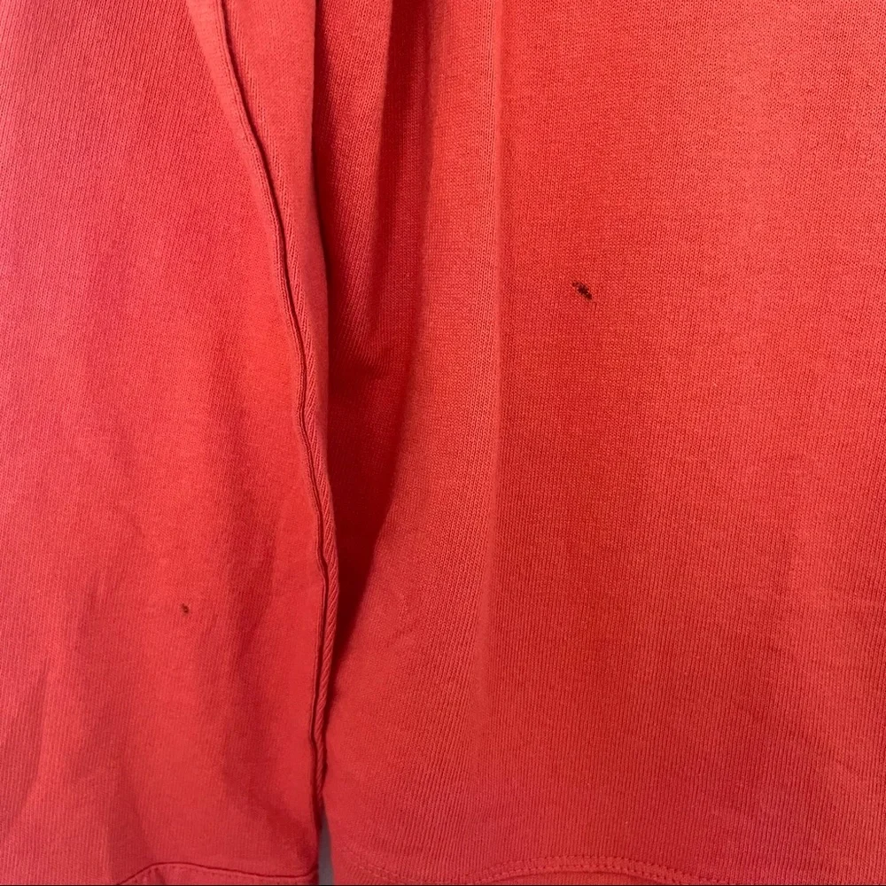 Anthropologie Eri + Ali Orange & White Layered Poplin Sweatshirt NWT - Picture 6 of 6